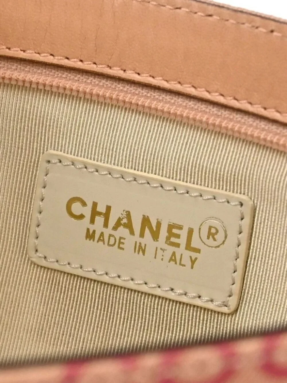 Chanel Pink Canvas COCO Chain Handbag